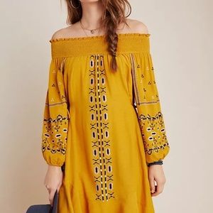 ANTHROPOLOGIE Grette Embroidered Tunic Dress